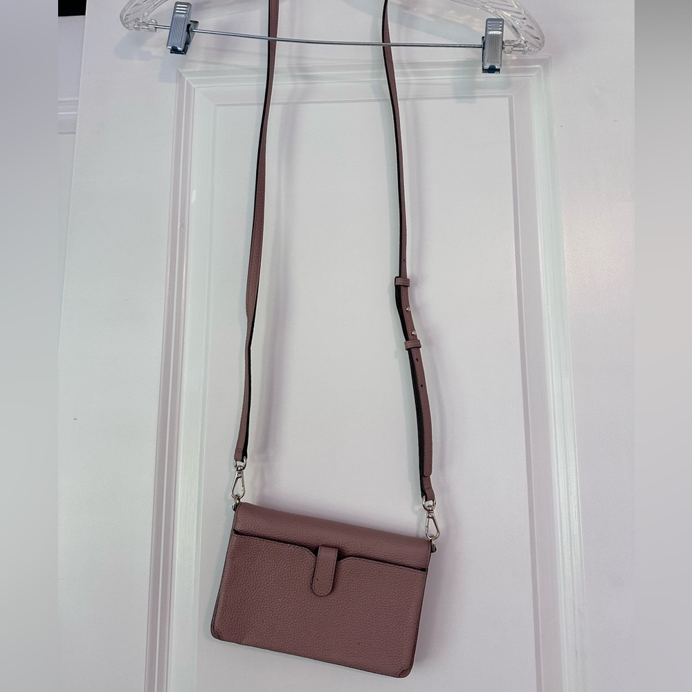 Michael Kors Mauve Pebbled Leather Crossbody Bag - Picture 3 of 10